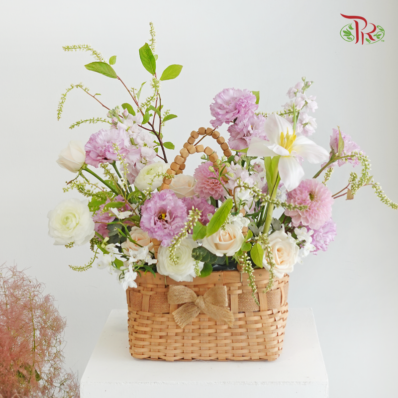 Lilac Poetry Garden Flower Basket