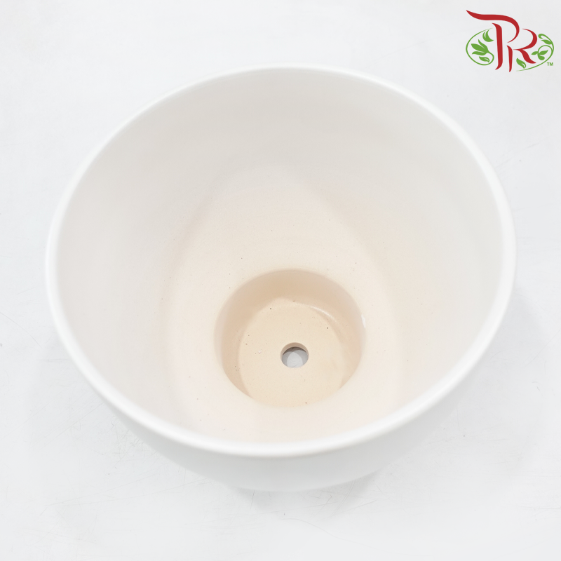 SSJ-10-12 Pearl White Pot (SSJ-10-12PW)