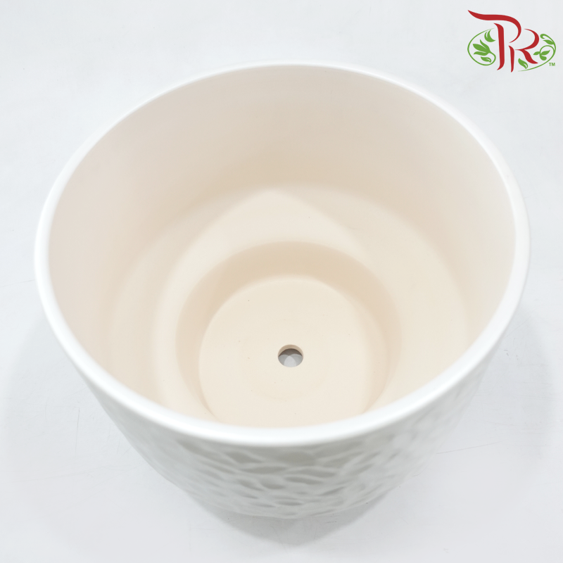 SSJ-1301  - Pearl White Pot (SSJ-1301PW)