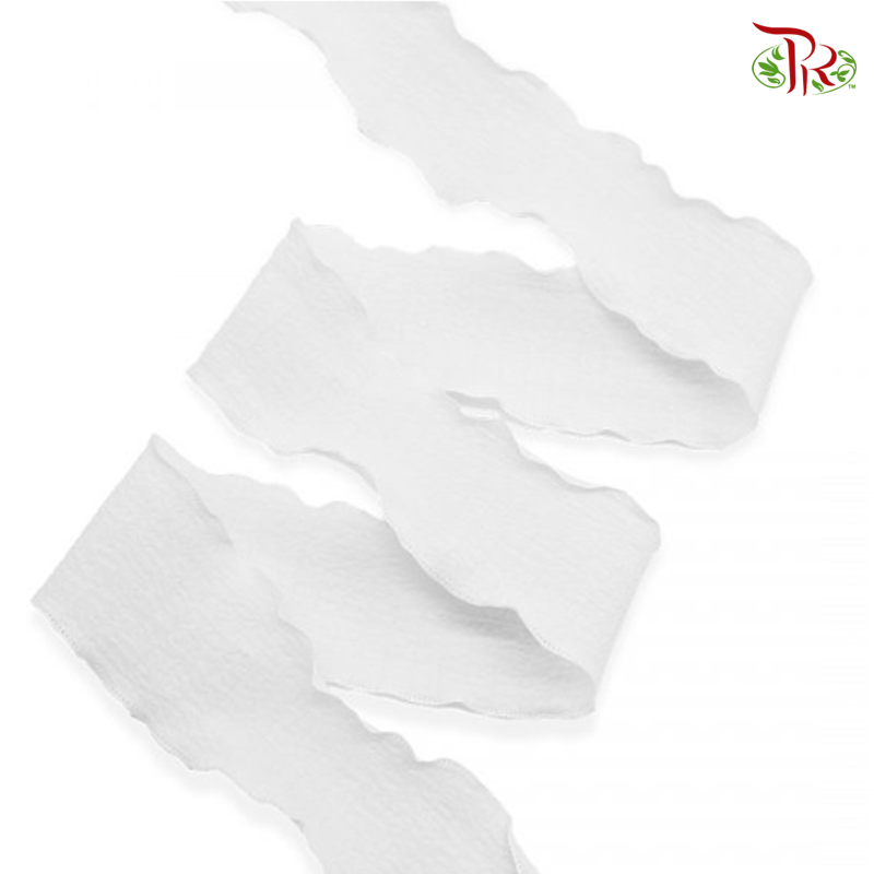 Fabric Ribbon- White FRB097#1 - Pudu Ria Florist