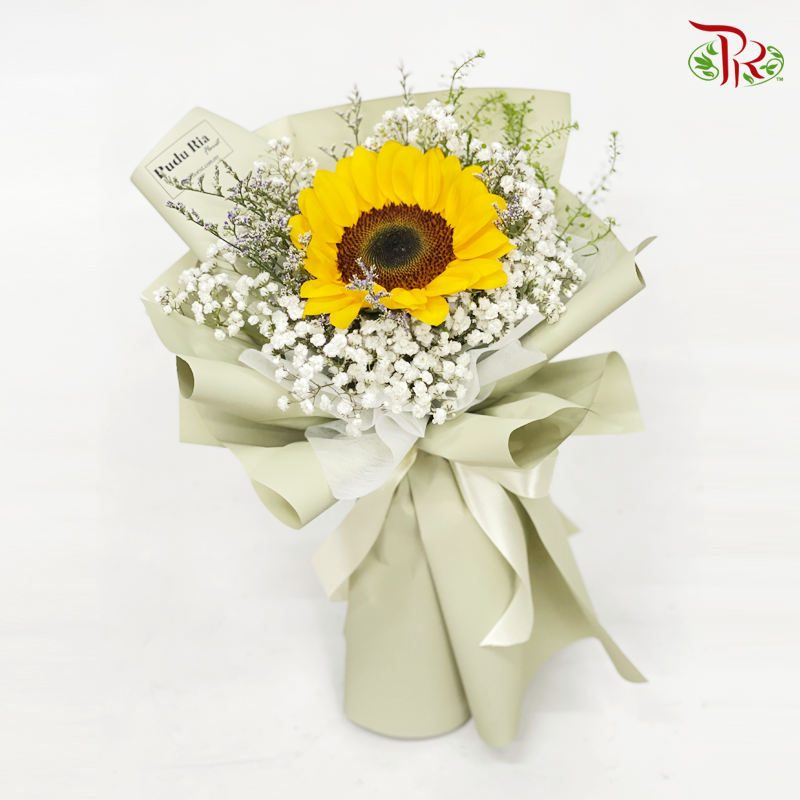 Single Stem Sunflower Bouquet (S size) - Pudu Ria Florist