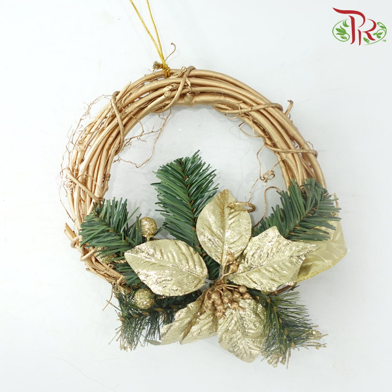 Twist Gold Wreath 8 Inch (Per Unit)