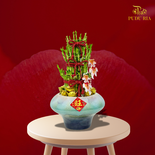 【CNY 2026】Triple Fortune Bamboo (M size) 《三财有余·元宝旺竹》