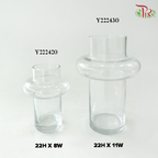 Clear Glass Vase (Y222420 / Y222425 / Y222430 ) (With Size Options)