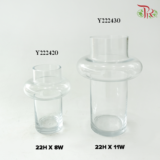 Clear Glass Vase (Y222420 / Y222430) (With Size Options)