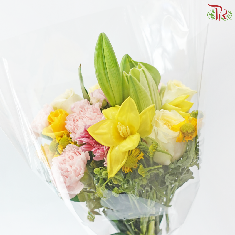 Signature Weekly Flower Bunch - Sunny Pink Swirl (Medium Bunch)