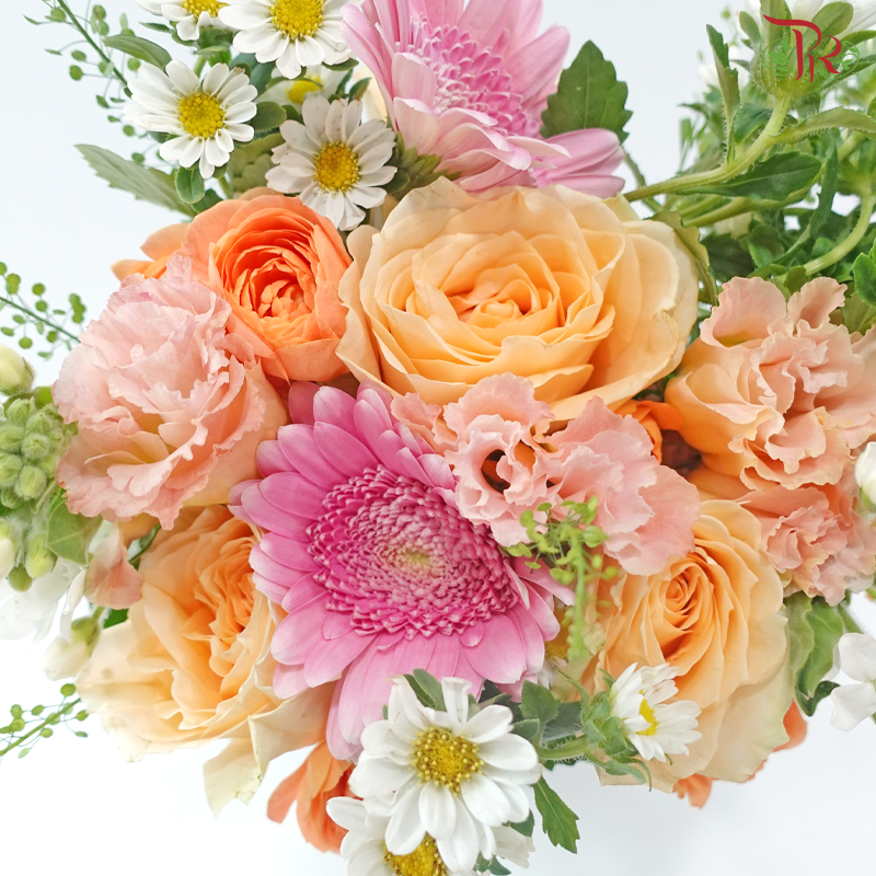 Signature Weekly Flower Bunch - Apricot Sugar Romance (Medium Bunch)