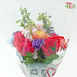 Signature Weekly Flower Bunch - Diwali Dahlia (Dahlia, Rose, Delphinium & Matthiola) (Big Size)