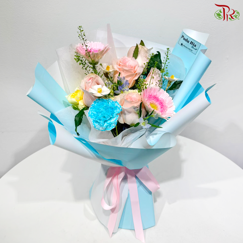 Signature Weekly Flower Bunch - Aurora Pastel Symphony (Medium Bunch)