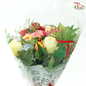 Signature Weekly Flower Bunch - Joyful Festival Delight (Rose, Campanula, Rose Spray & Oxypetalum) (Big Size)