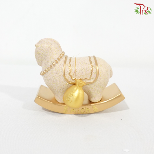 Wealth Bringing Lucky Horse Ornaments (Per Unit)《马上有钱》