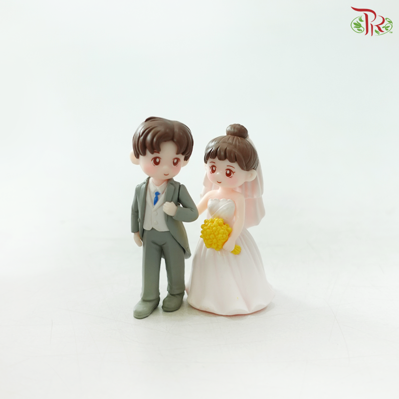 Wedding Couple Ornaments - White Bride (2 Units)