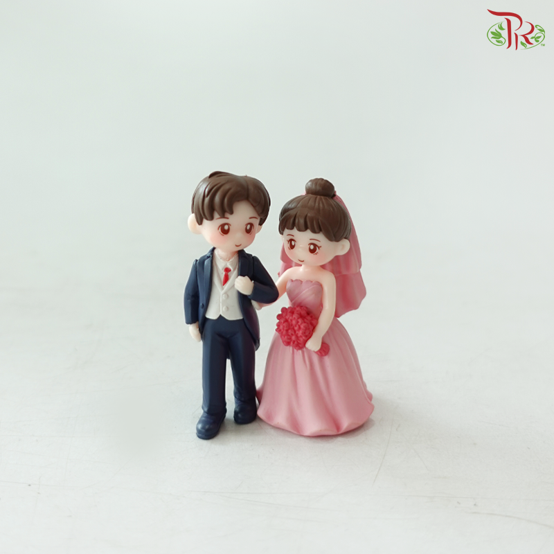 Wedding Couple Ornaments - Pink Bride (2 Units)