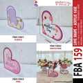 FBA159 - Love Shape Acrylic Vase (With Option)