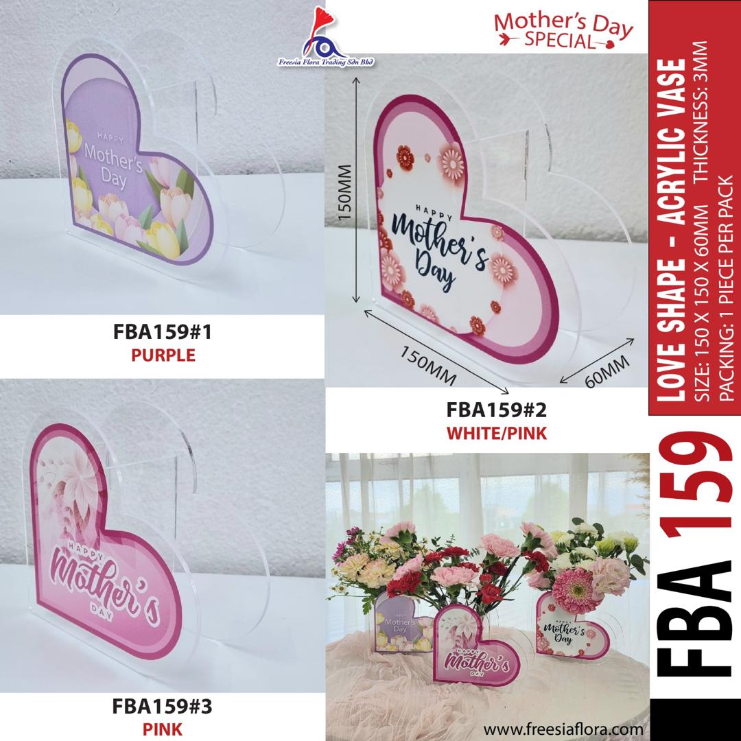 FBA159 - Love Shape Acrylic Vase (With Option)