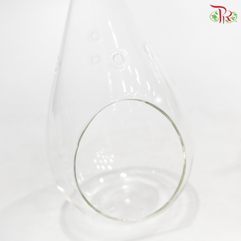 Y186018 - Teardrop Terrarium Hanging Glass Vase