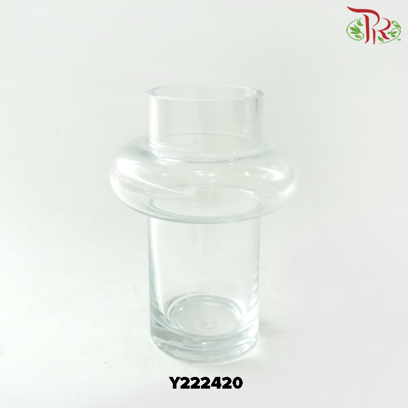 Clear Glass Vase (Y222420 / Y222425 / Y222430 ) (With Size Options)