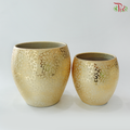 YU-605 Gold Flower Lined Pot (With Option)