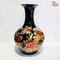 A150 Ceramic Jing De Vase (A150CJDV)-Black With Gold Peony-Pudu Ria Florist-prflorist.com.my
