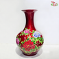 A150 Ceramic Jing De Vase (A150CJDV)-Wine Red With Peonies-Pudu Ria Florist-prflorist.com.my