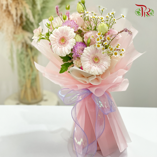Assorted Baby Pink Tone Bouquet (S size)-Pudu Ria Florist-prflorist.com.my