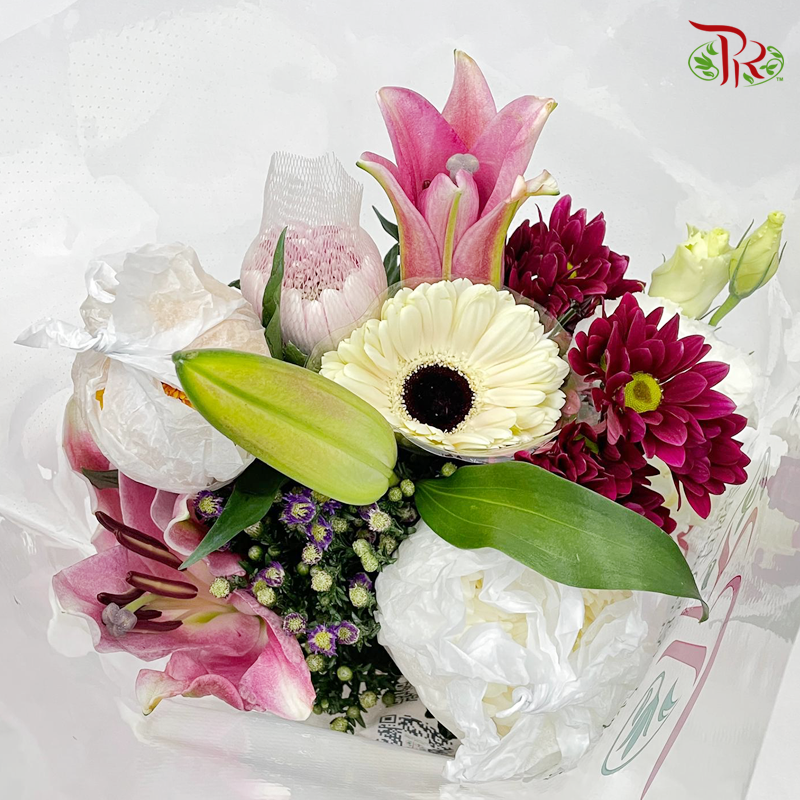 Assorted Flower Prayer Bunch (L)-Malaysia-prflorist.com.my