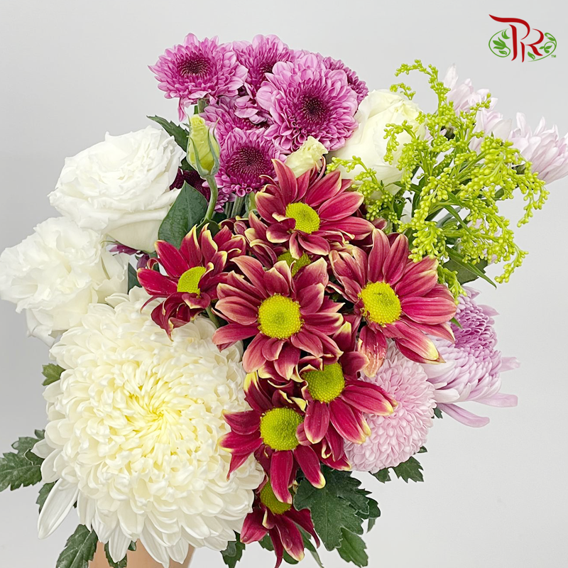 Assorted Flower Prayer Bunch (M)-Malaysia-prflorist.com.my