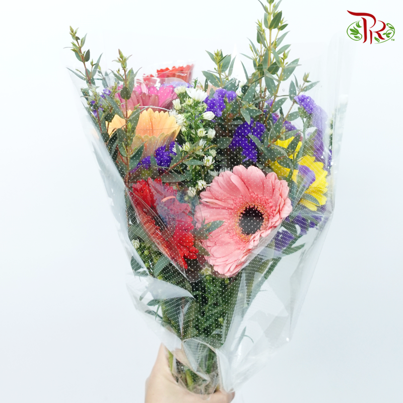 Blooms Medley Bunch (Sunflower/ Gerbera)-Gerbera Bunch-Malaysia-prflorist.com.my