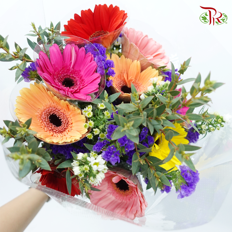 Blooms Medley Bunch (Sunflower/ Gerbera)-Malaysia-prflorist.com.my