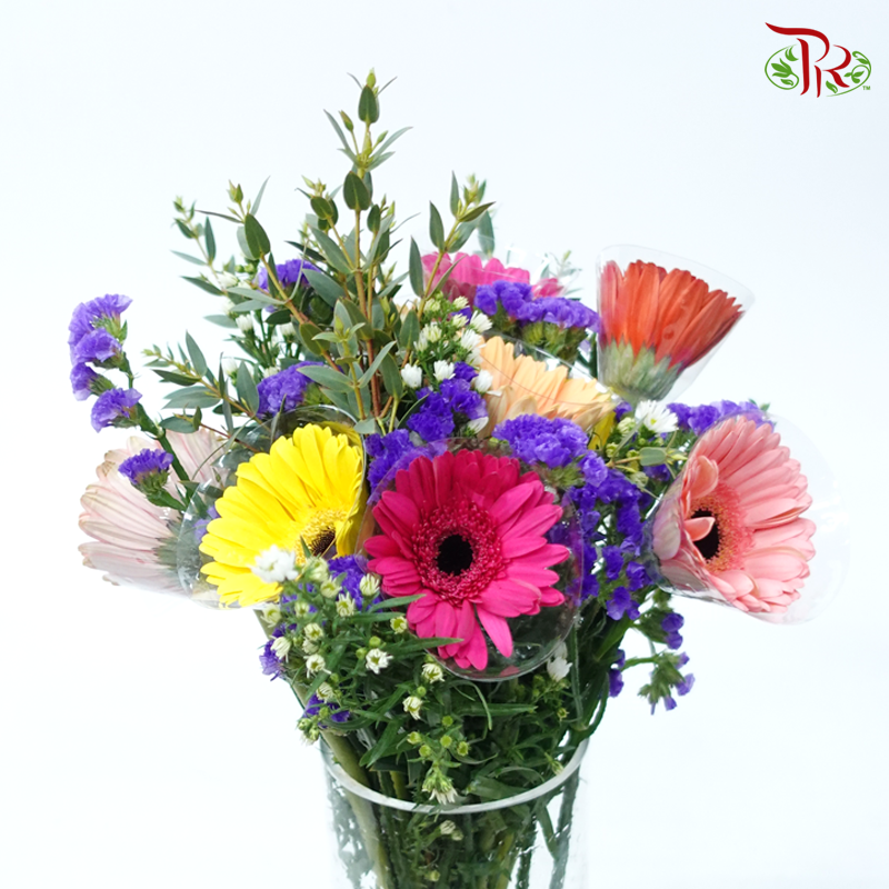 Blooms Medley Bunch (Sunflower/ Gerbera)-Malaysia-prflorist.com.my