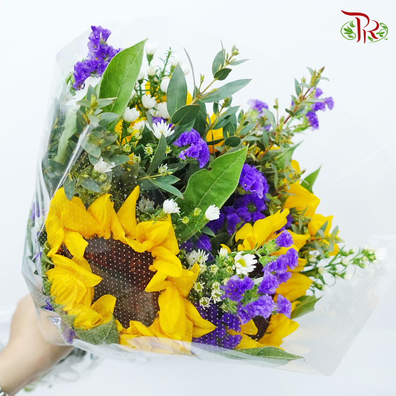 Blooms Medley Bunch (Sunflower/ Gerbera)-Malaysia-prflorist.com.my