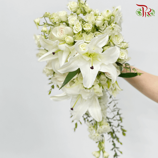 Bridal Bouquet- Water Drop Shaped Boho Theme-Pudu Ria Florist-prflorist.com.my