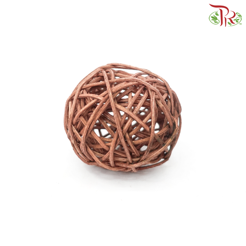 CNY Rattan Ball - Brown (Per Packet)-Brown-Pudu Ria Florist-prflorist.com.my