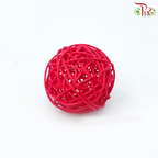 CNY Rattan Ball - Red (Per Packet)-Red-Pudu Ria Florist-prflorist.com.my