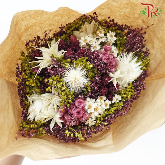 Dried Bouquet Mix - Burgundy With Green-Burgundy With Green-Import-prflorist.com.my