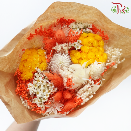 Dried Bouquet Mix - Orange-Orange-Import-prflorist.com.my