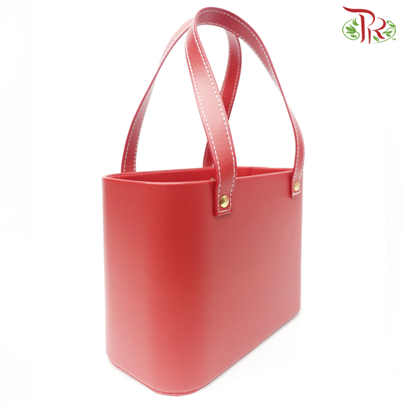 FB13 - CNY Hand Bag Design Flower Box - Red (EFL128PZ)-Red-Pudu Ria Florist-prflorist.com.my