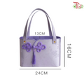 FB4-FB6 - CNY Single Button Rectangular Hand Held Floral Box (With Options) (WFL173CD)-FB4 - Purple-Pudu Ria Florist-prflorist.com.my