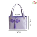 FB4-FB6 - CNY Single Button Rectangular Hand Held Floral Box (With Options) (WFL173CD)-FB4 - Purple-Pudu Ria Florist-prflorist.com.my