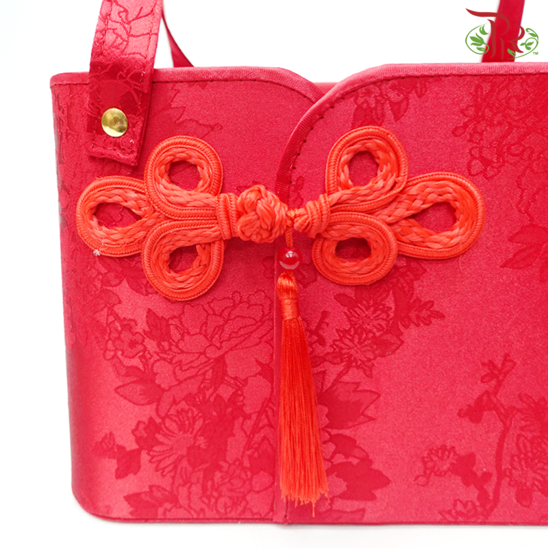 FB4-FB6 - CNY Single Button Rectangular Hand Held Floral Box (With Options) (WFL173CD)-Pudu Ria Florist-prflorist.com.my