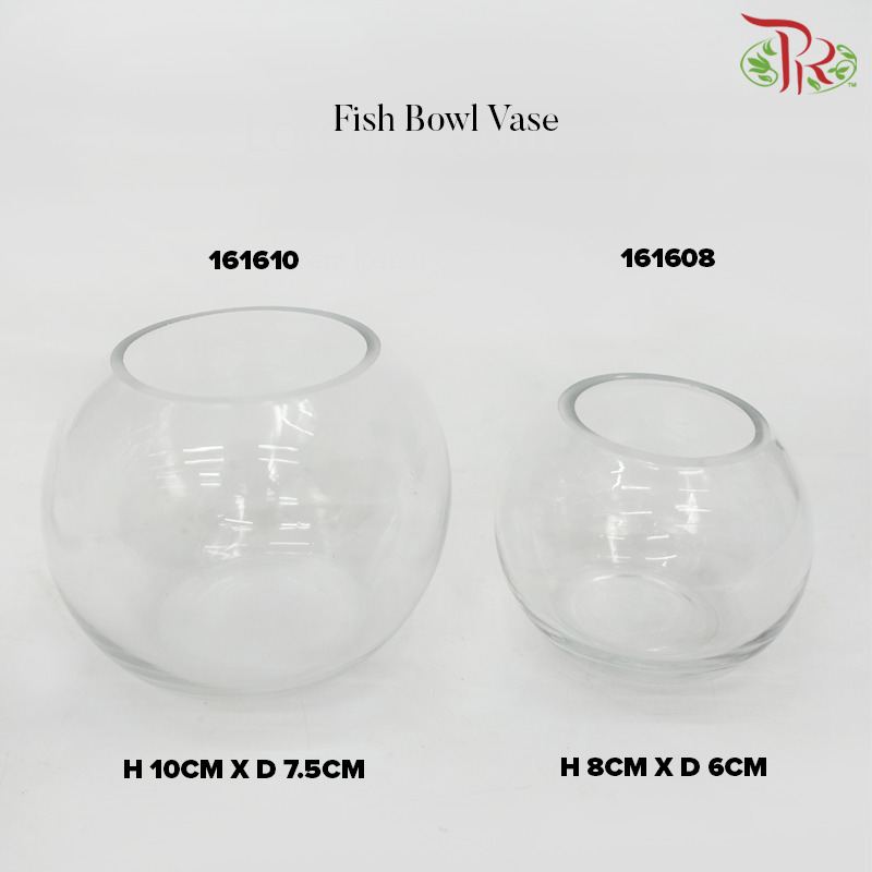 Fish Ball Vase - (161608 & 161610)-Pudu Ria Florist-prflorist.com.my