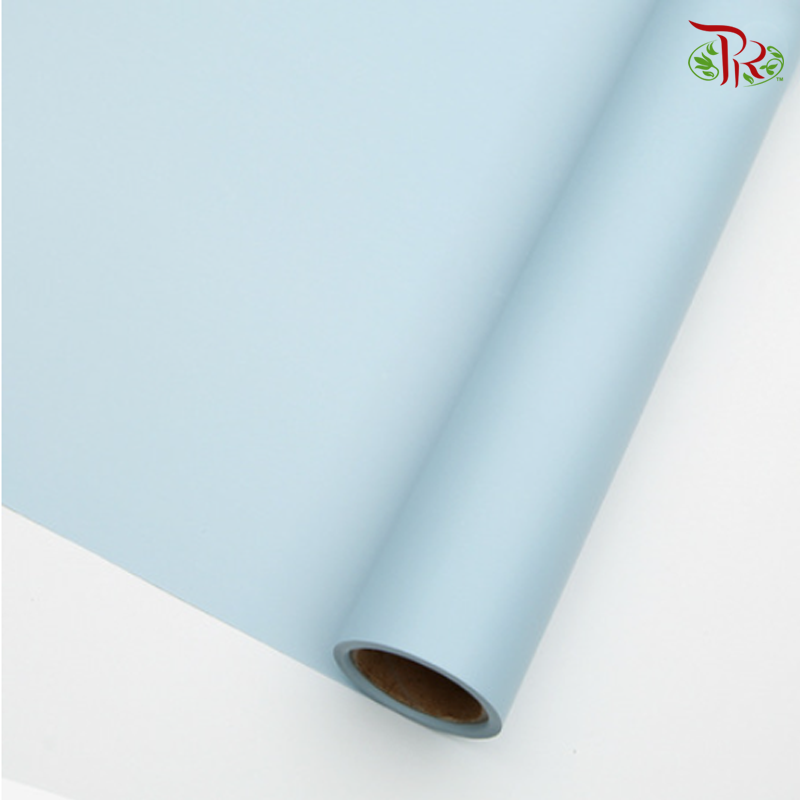 FPL067#8 Wrapping Paper - Light Blue-Light Blue-Pudu Ria Florist-prflorist.com.my