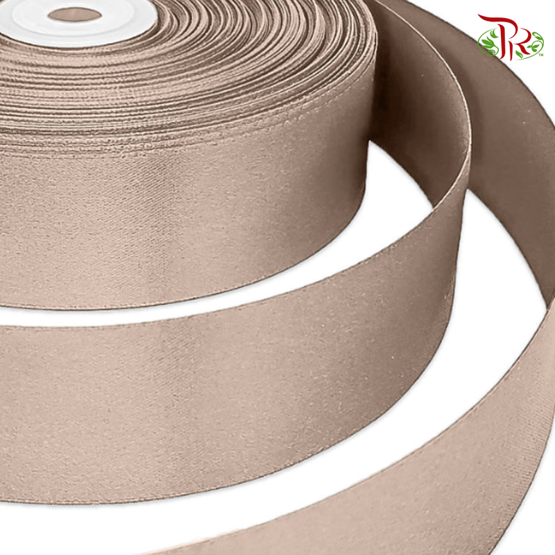 FRB085 PASTEL II SATIN 32MM X 50Y (GRADE AA) #12 Silver Taupe-Apricot-Pudu Ria Florist-prflorist.com.my