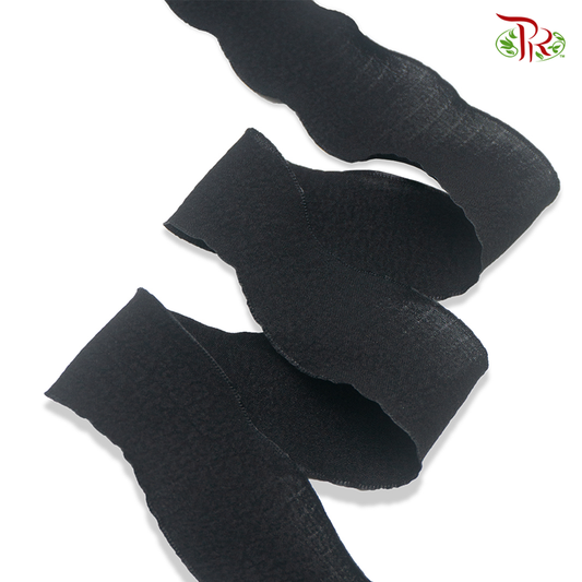 FRB097#10 Black - Fabric Ribbon-Black-Pudu Ria Florist-prflorist.com.my