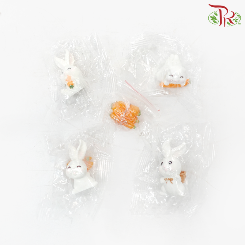 Gardening Miniature - Rabbits With Carrots #01《兔子与萝卜》(5 Units)-Pudu Ria Florist-prflorist.com.my