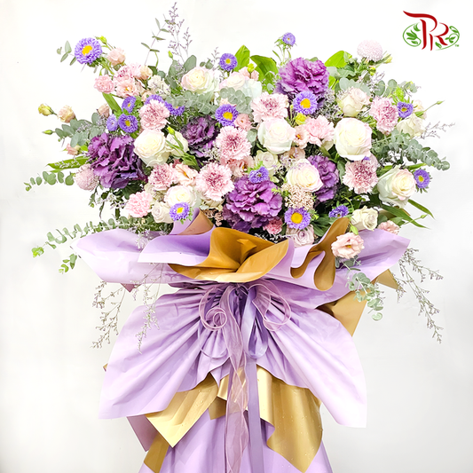 Grand Opening Flower Stand - Purple Prosperous-Purple-Pudu Ria Florist-prflorist.com.my