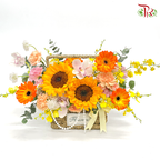 Grand Sunflower Arrangement With Pearl. (M size)-Pudu Ria Florist-prflorist.com.my