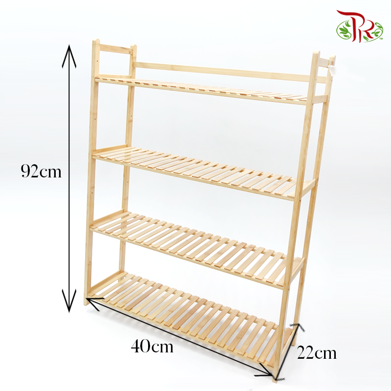 Indoor Shelf- 4 Layers Wooden Shelf (40cm / 70cm)-40cm Length-Pudu Ria Florist-prflorist.com.my