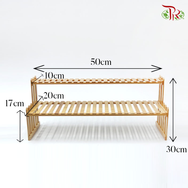 Indoor Shelf- Wooden Shelf (50cm / 70cm)-50cm Length-Pudu Ria Florist-prflorist.com.my