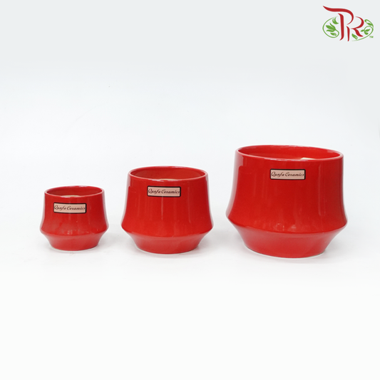 JT-266 Red Pot (JT266R)-Pudu Ria Florist-prflorist.com.my